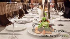  Presentation with hotel - Colorful PPT layouts enhanced with hotel event - abstract image of a celebratory backdrop and a soft green colored foreground