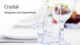  Presentation with tableware - Slides consisting of hotel event - tableware background and a white colored foreground