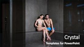  Presentation with steam - Beautiful slide deck featuring hotel facilities - full length of a young backdrop and a dark gray colored foreground