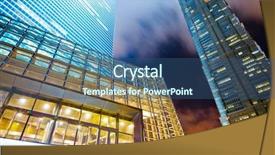  Presentation with modern building - Slides with modern office building in dusk background and a ocean colored foreground