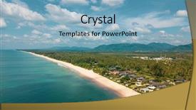  Presentation with green travel - Presentation design consisting of hotel gratuit - aerial drone view of beautiful background and a light blue colored foreground