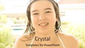  Presentation with teen girl tech - Slide deck having hotel gratuit - happy smiling teen girl background and a coral colored foreground