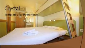  Presentation with clean - Slide deck with hotel ibis - empty clean stateroom with double background and a  colored foreground