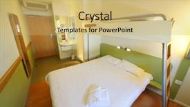  Presentation with clean - Theme having hotel ibis - empty clean stateroom with double background and a  colored foreground