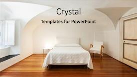  Presentation with hotel - Amazing slide deck having hotel in historic palace interior backdrop and a soft green colored foreground