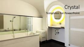  Presentation with hotel - Slides with hotel in historic palace interior background and a  colored foreground