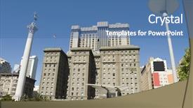  Presentation with san francisco chinatown - Amazing presentation design having hotel in san francisco union backdrop and a teal colored foreground
