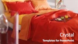  Presentation with hotel industry - Slides having hotel industry - breakfast in bed background and a crimson colored foreground