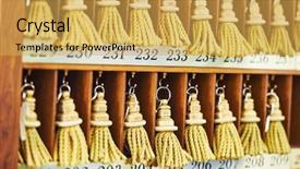  Presentation with hotel key - Cool new PPT theme with hotel keys at reception desk backdrop and a yellow colored foreground