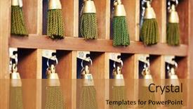  Presentation with green hotel - Audience pleasing presentation consisting of hotel keys with green tassels backdrop and a gold colored foreground