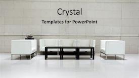  Presentation with tourism hotel lobby - Cool new presentation theme with hotel lobby and furniture backdrop and a light gray colored foreground