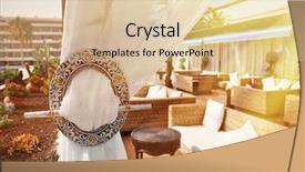  Presentation with lounge - PPT theme featuring hotel lounge background and a lemonade colored foreground