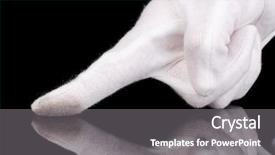  Presentation with black hand - PPT theme with hotel management perfect background - auditor hand checking cleanliness isolated background and a gray colored foreground