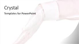  Presentation with cleanliness - Audience pleasing PPT layouts consisting of hotel management perfect background - female hand checking cleanliness isolated backdrop and a  colored foreground