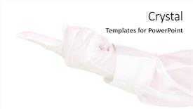  Presentation with cleanliness - Colorful PPT theme enhanced with hotel management perfect background - female hand checking cleanliness isolated backdrop and a  colored foreground