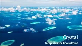  Presentation with maldives - PPT layouts having hotel on the island maldives background and a ocean colored foreground