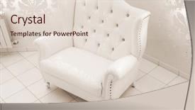  Presentation with apartment - PPT theme featuring hotel radission - beautiful white armchair background and a lemonade colored foreground