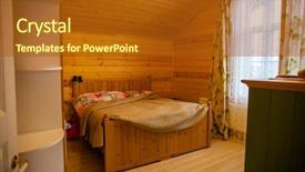  Presentation with bed hotel - Presentation theme with hotel radission - bedroom a large bed background and a tawny brown colored foreground