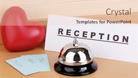  Presentation with hotel - PPT layouts having hotel-reception-isolated-on-white background and a lemonade colored foreground