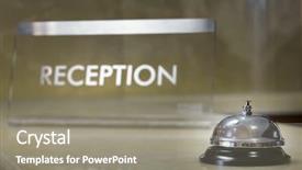  Presentation with hotel - Slide set with hotel reception with bell background and a gray colored foreground