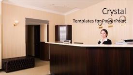  Presentation with hotel - Audience pleasing presentation design consisting of hotel reception backdrop and a lemonade colored foreground