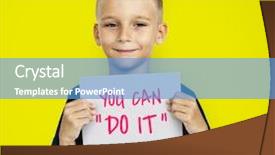  Presentation with hotel resort - Slides consisting of hotel room and beach landscape background and a teal colored foreground