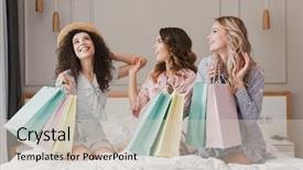  Presentation with bridal shower - PPT layouts featuring hotel room during bridal shower background and a soft green colored foreground