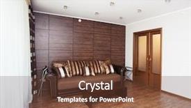  Presentation with hotel - PPT layouts with hotel room hall in brown background and a  colored foreground