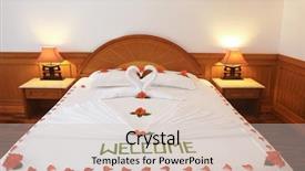  Presentation with romantic - Cool new slide deck with hotel room prepared for romantic backdrop and a lemonade colored foreground