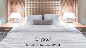  Presentation with hotel - PPT layouts consisting of hotel-room-with-modern-interior background and a light gray colored foreground