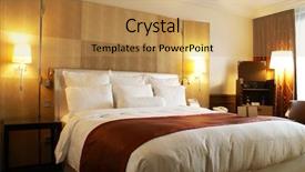  Presentation with room - Colorful PPT theme enhanced with hotel rooms - room backdrop and a coral colored foreground