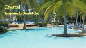  Presentation with cuba - Theme consisting of hotel's swimming pool varadero cuba background and a tawny brown colored foreground