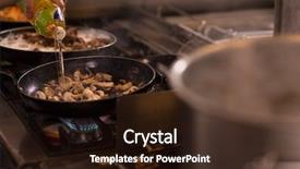  Presentation with master chef - Cool new slide set with hotel sales - master chef preparing food frying backdrop and a  colored foreground