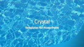  Presentation with swimming pool - Audience pleasing PPT theme consisting of hotel swimming pool with sunny backdrop and a teal colored foreground