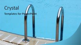  Presentation with swimming pool - PPT theme having hotel swimming pool with sunny background and a  colored foreground