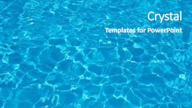  Presentation with swimming pool - PPT layouts consisting of hotel swimming pool with sunny background and a teal colored foreground