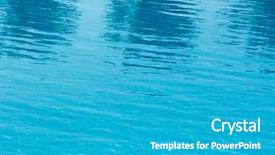  Presentation with swimming - Presentation having hotel swimming pool with sunny background and a teal colored foreground