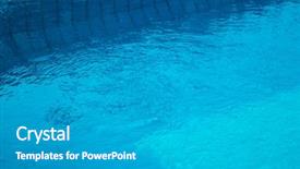  Presentation with swimming - Presentation theme enhanced with hotel swimming pool with sunny background and a light gray colored foreground