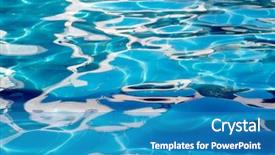  Presentation with invitation party - Amazing PPT theme having hotel swimming pool with sunny backdrop and a teal colored foreground