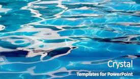  Presentation with party invitation - Beautiful presentation theme featuring hotel swimming pool with sunny backdrop and a teal colored foreground