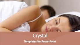  Presentation with bed hotel - Theme consisting of hotel travel relationships and happiness background and a coral colored foreground