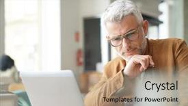  Presentation with coffee shop - Audience pleasing slide set consisting of hotspot wifi - man in trendy coffee shop backdrop and a coral colored foreground