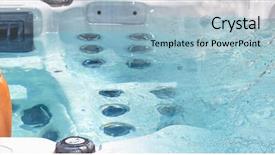  Presentation with spa - PPT theme enhanced with hottub - girl in spa background and a  colored foreground