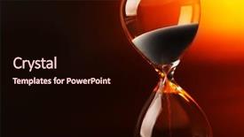  Presentation with color - Colorful slide set enhanced with one hour - hourglass on dark color background backdrop and a wine colored foreground