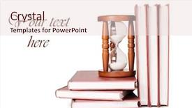  Presentation with sand clock - Slides with sand clock - hourglasses and book isolated background and a  colored foreground