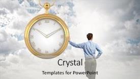  Presentation with vintage antique pocket watch vintage - Colorful slide set enhanced with businessman and pocket watch time backdrop and a light gray colored foreground