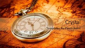  Presentation with vintage antique pocket watch vintage - Audience pleasing presentation theme consisting of timepiece - vintage antique pocket watch backdrop and a yellow colored foreground