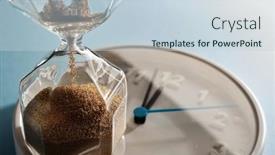  Presentation with clock - PPT theme with hour-glass-and-wall-clock background and a lemonade colored foreground