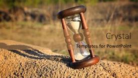  Presentation with sunlight - Audience pleasing slide deck consisting of hourglass-in-sand-in-rays backdrop and a coral colored foreground