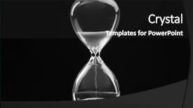  Presentation with yellow and black - PPT theme having hourglass on black background background and a dark gray colored foreground
